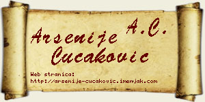 Arsenije Čučaković vizit kartica